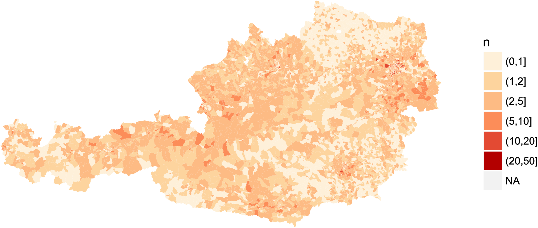 Stichprobengröße nach Zählsprengel (PPS-Sample)